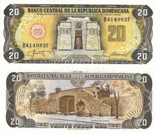 REPUBBLICA DOMINICANA 1987 20 pesos oro Pick 120c aUNC IN OTTIME CONDIZIONI
