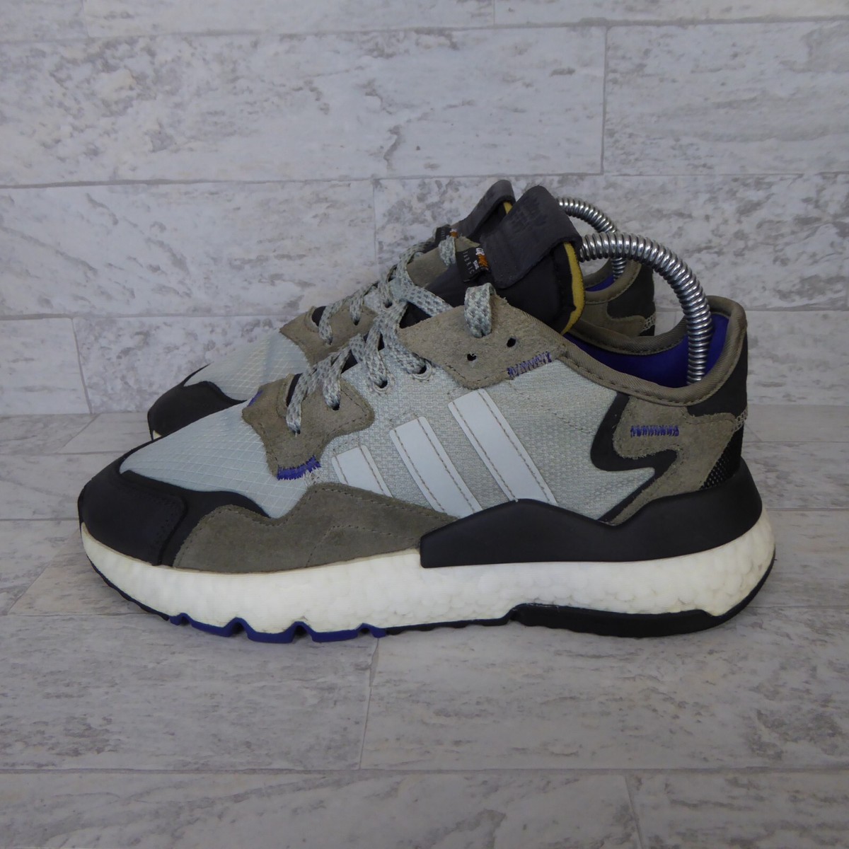 Adidas Nite Jogger Shoes Mens Size Gray Black Athletic Running Sneakers