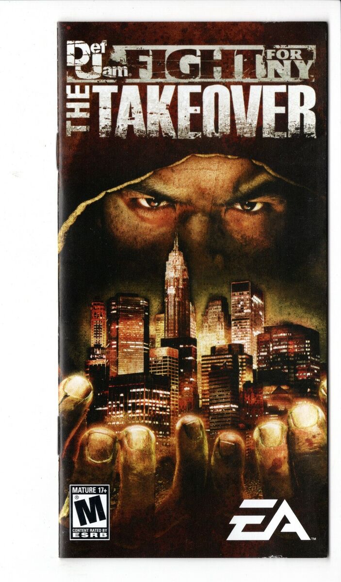 Def Jam Fight For NY The Takeover PSP MANUAL ONLY Authentic Insert