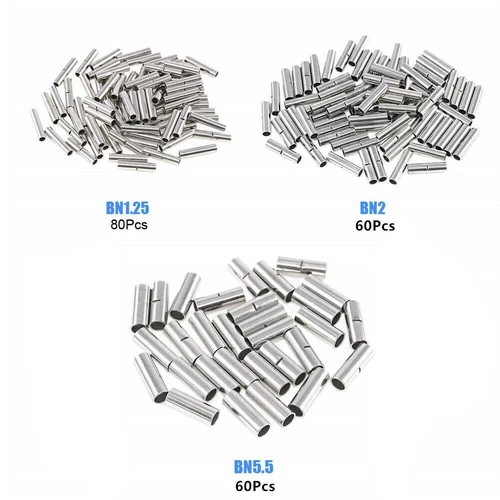 200Pcs Bare Copper Terminals Uninsulated Ferrules Splice Wire Crimp Connectors - Picture 2 of 21