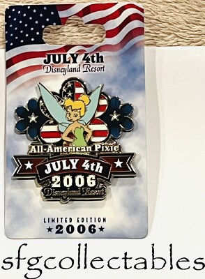 Disney Pin July 4th 2006 TINKER BELL 3D DLR Disneyland Resort 46968 LE1000 Pixie