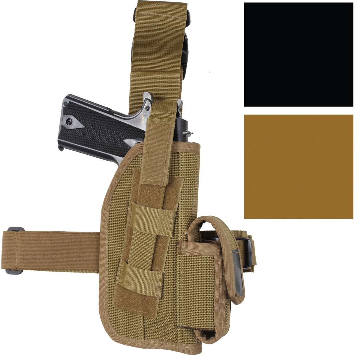 Plateforme De Holster De Cuisse OAREA – Système Molle, Universel, Pour Gauchers Et Droitiers, Nylon 150 G