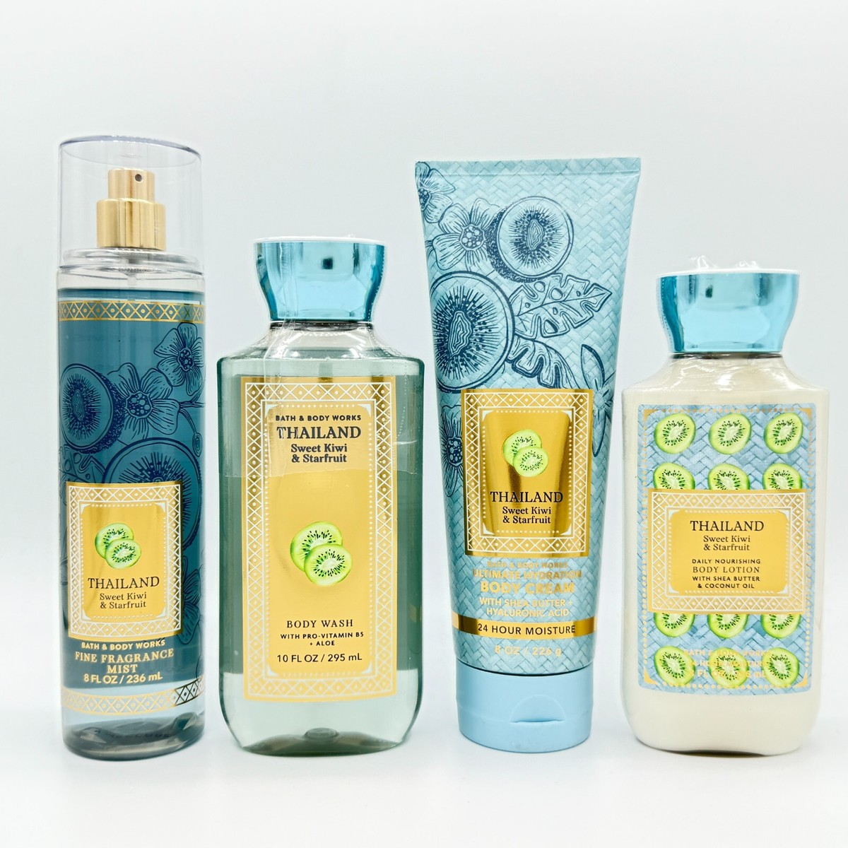 Thailand Sweet Kiwi and Starfruit Bath and Body 4-Piece Bundle