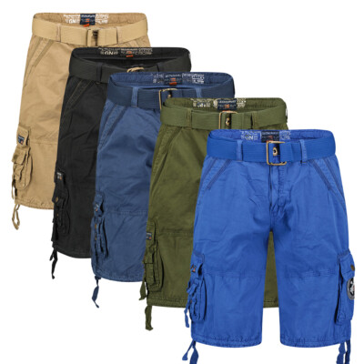Geographical Norway Herren Bermuda Cargo Shorts kurze Hose Short Knielang Sommer