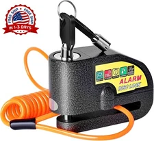 Candado Para Bicicleta Moto Motocicleta Con Alarma Bloqueo De Disco 5FT 110dB US