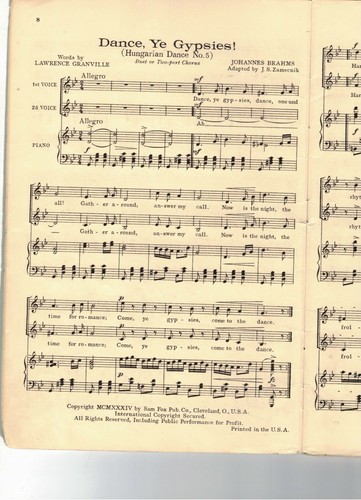 Fox Collection Piano Treasure Songs Vol 1 Two Part Choruses Music Book - Picture 3 of 4