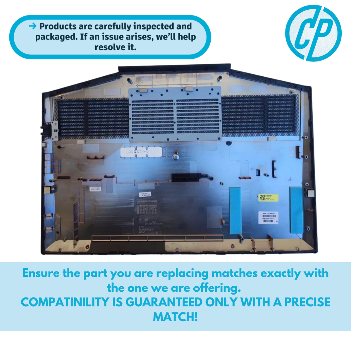 HP Pavilion Gaming 15T-DKxxx series Base enclosure Black PN L65255