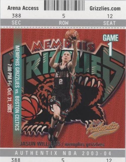 2003-04 Fleer Authentix - Jason Williams #37 for sale | eBay