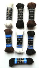 Round Cord Shoe Laces Bootlaces Black Brown White Kickers Trainers Shoelaces 