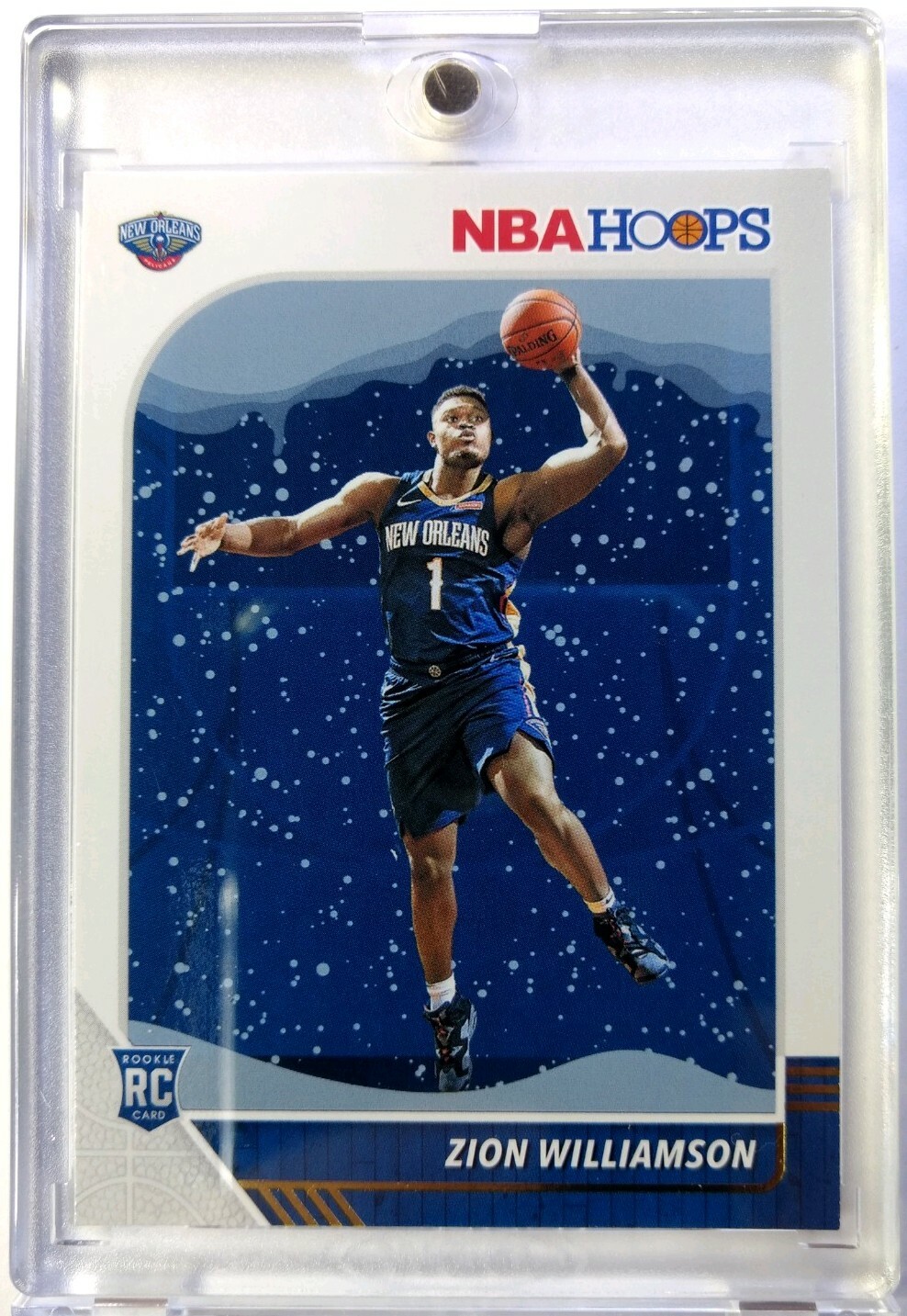 2019-20 Panini NBA Hoops Winter Zion Williamson Rookie RC #258, Pelicans