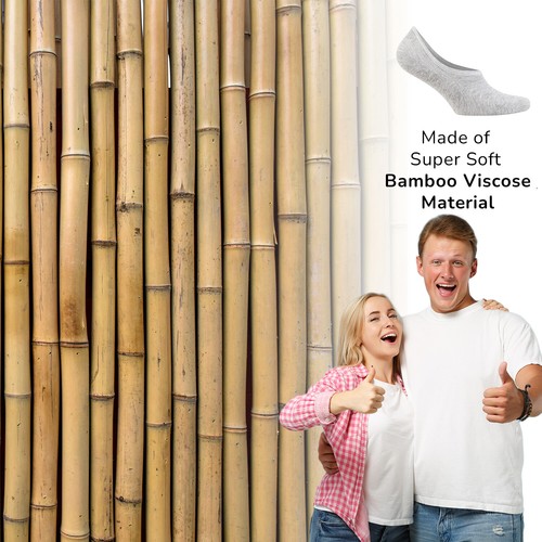 Cosyfeel® Unisex No-Show Liner Socks 6-Pack Bamboo Material Durable Seamless Toe - Picture 56 of 90