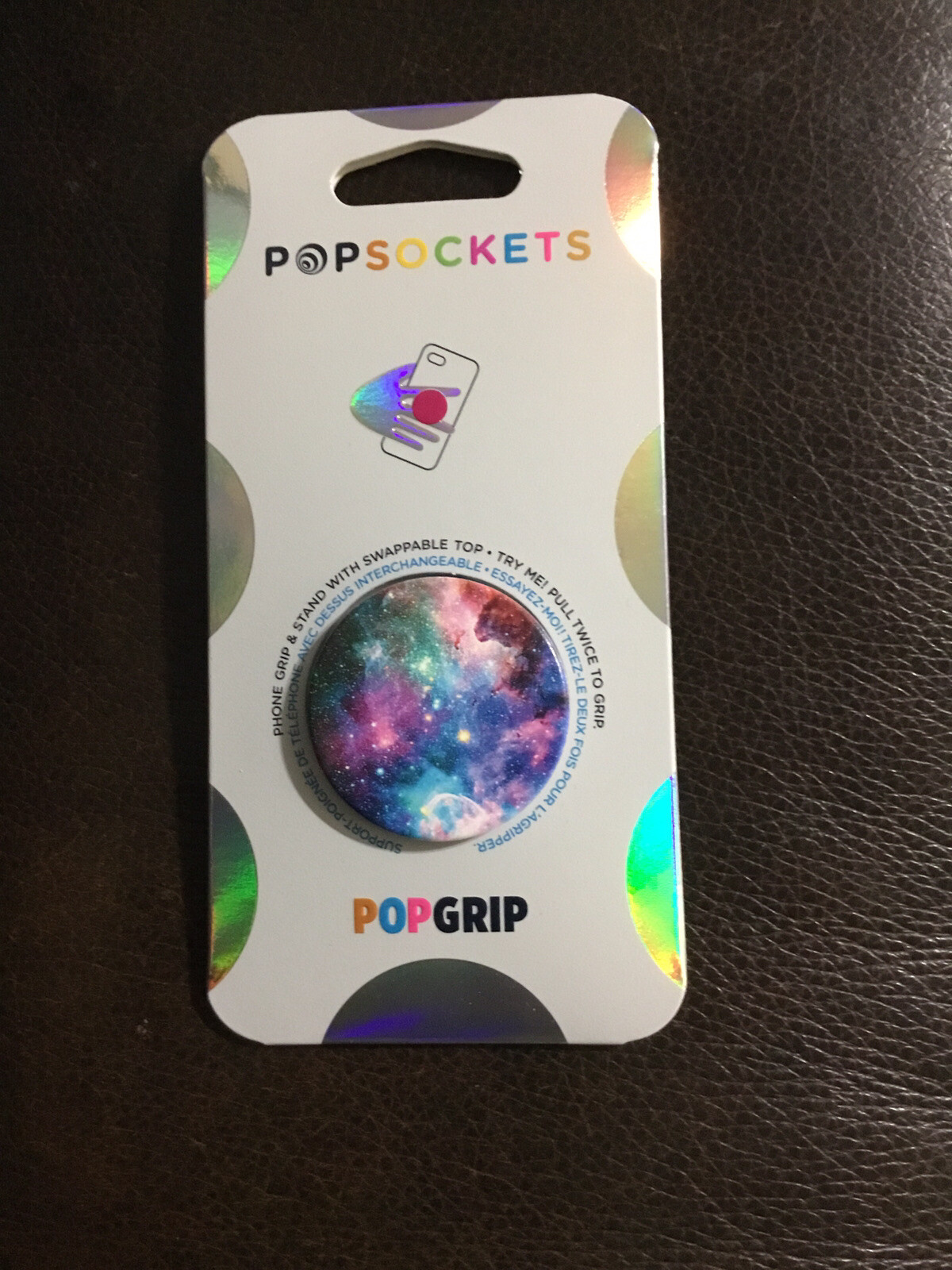 PopSocket * PHONE GRIP Stand * Collapsible * Swappable Top * Blue Nebula-image