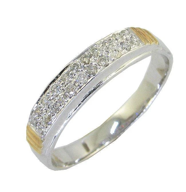 I1 G 0.35 Ct Genuine Diamond 14K Two-Tone Gold Wedding Anniversary Ring 5.30 mm - Image 3 of 4
