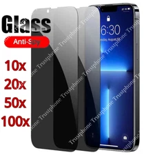 Privacy Screen Protector Tempered Glass Lot For iPhone 15 14 13 12 11 Pro XR 8 7