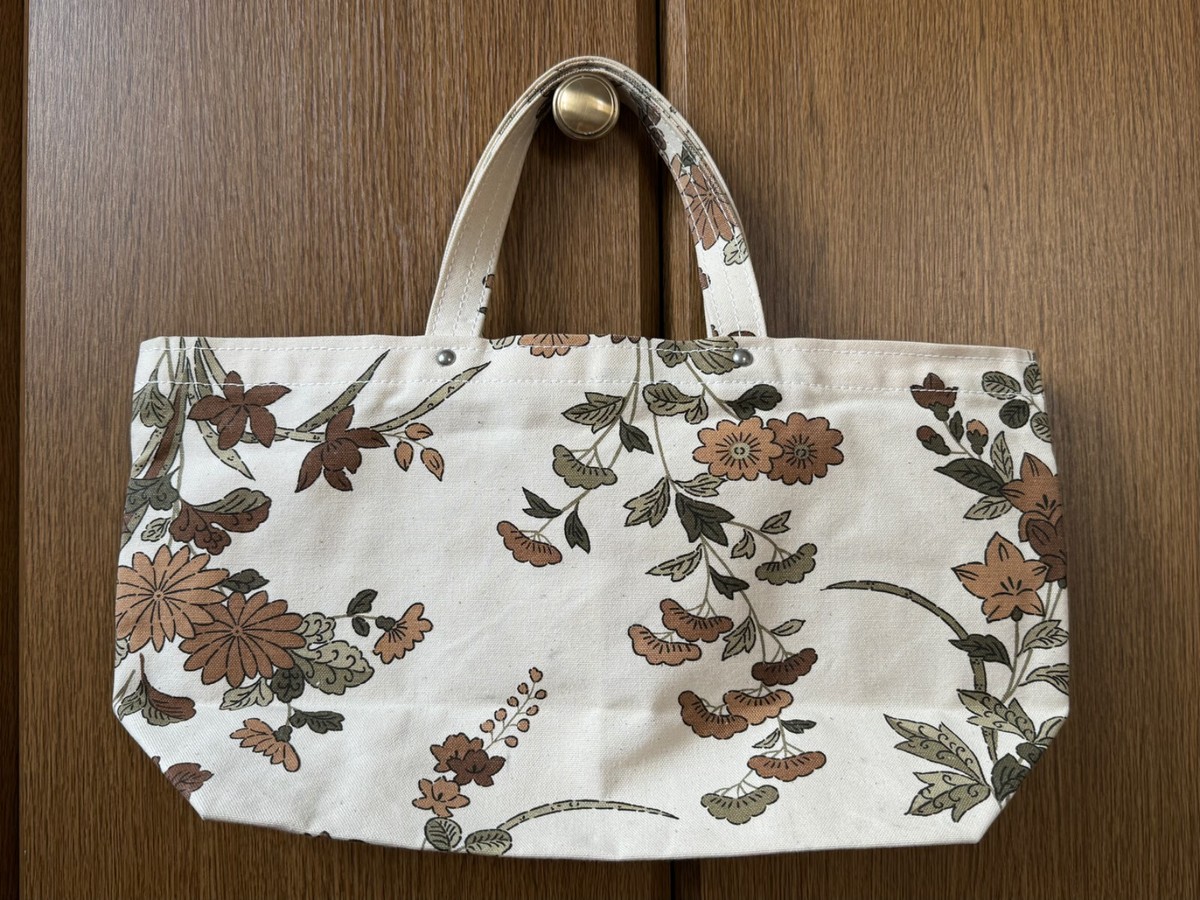 Japan Kyoto Ichizawa Shinzaburo Hanpu Tote Bag with Flower