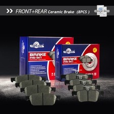 Front Rear Ceramic Disc Brake Pads For 2017-2019 Ford Escape 1.5L AWD or 2.0L