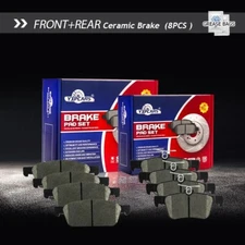 Front Rear Ceramic Disc Brake Pads For 2017-2019 Ford Escape 1.5L AWD or 2.0L