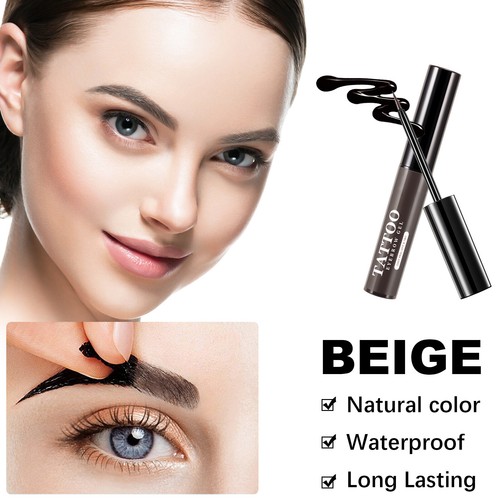 Tint Dark Brown Makeup Eye Tattoo Brow Eyebrow Gel Peel Off Waterproof - Picture 4 of 11