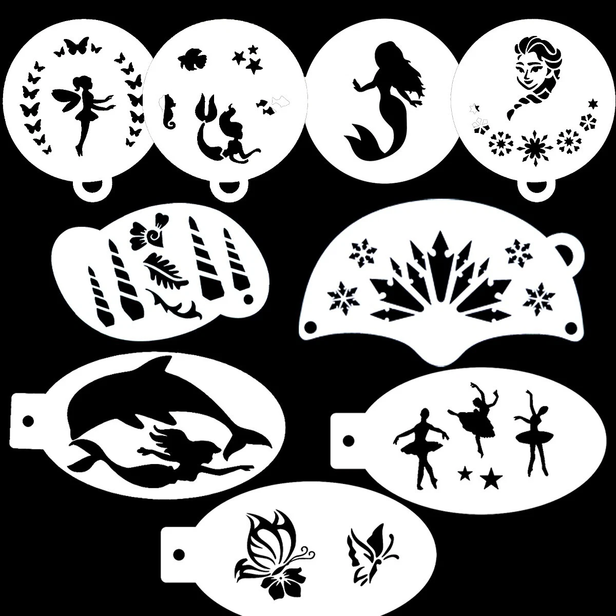 24 Pieces Face Paint Stencils Kit For Kids Adult, Body Painting