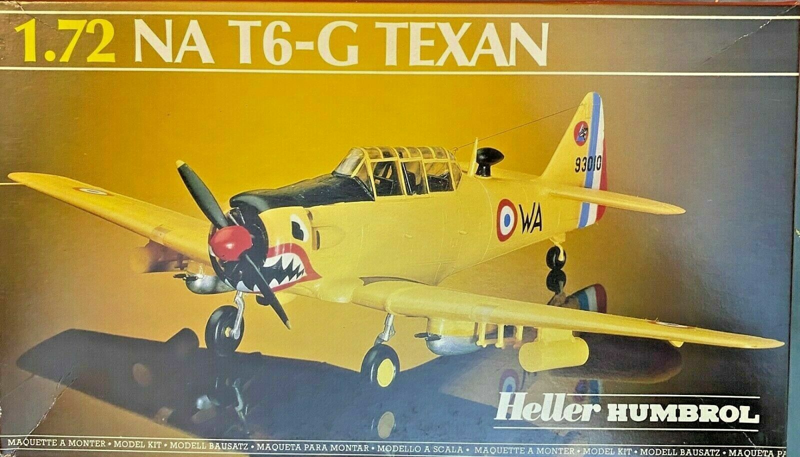 1/72 HELLER NORTH AMERICAN T6G TEXAN INSTRUCTION AND DECAL SHEET AIRPLANE 