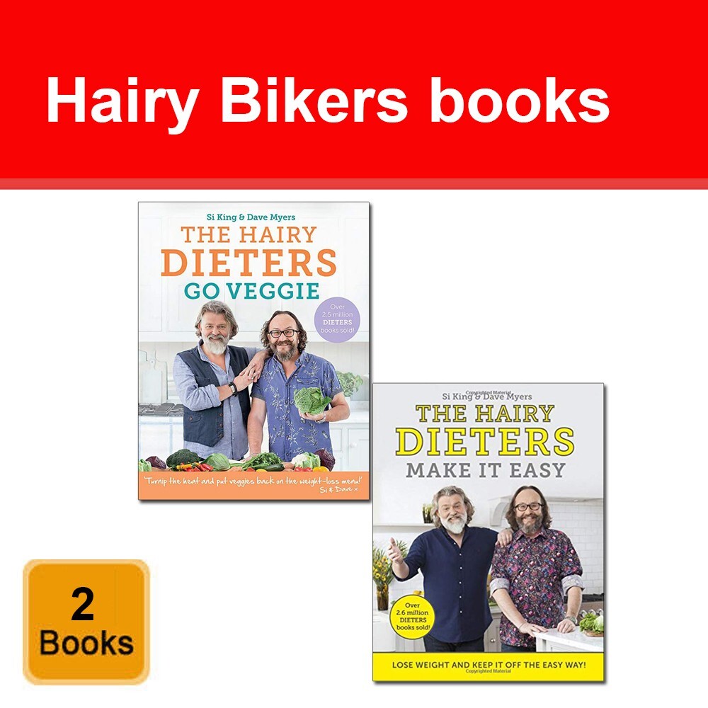 Hairy Bikers 2 Books Collection Set The Hairy Dieters Go Veggie & Make It Easy