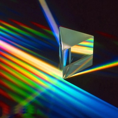 Triangular Prism K9 Optical Glass Physics Teaching Refracted Light Spectrum Tool