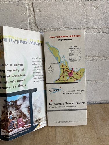 Vintage Travel Tourist Brochure Rotorua New Zealand Photo Images Maori 1960s - Picture 5 of 8