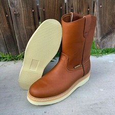 Men's Work Boots light WEIGHT Pull On Leather ROUND TOE Boots BOTAS TRABAJO 315