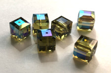 Swarovski Crystal Cubes 8mm 288 pc/FP Khaki AB 5601