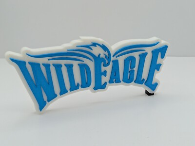 WildEagle - 3D gedrucktes Freizeitpark Logo - für Schreibtisch oder Wanddisplay