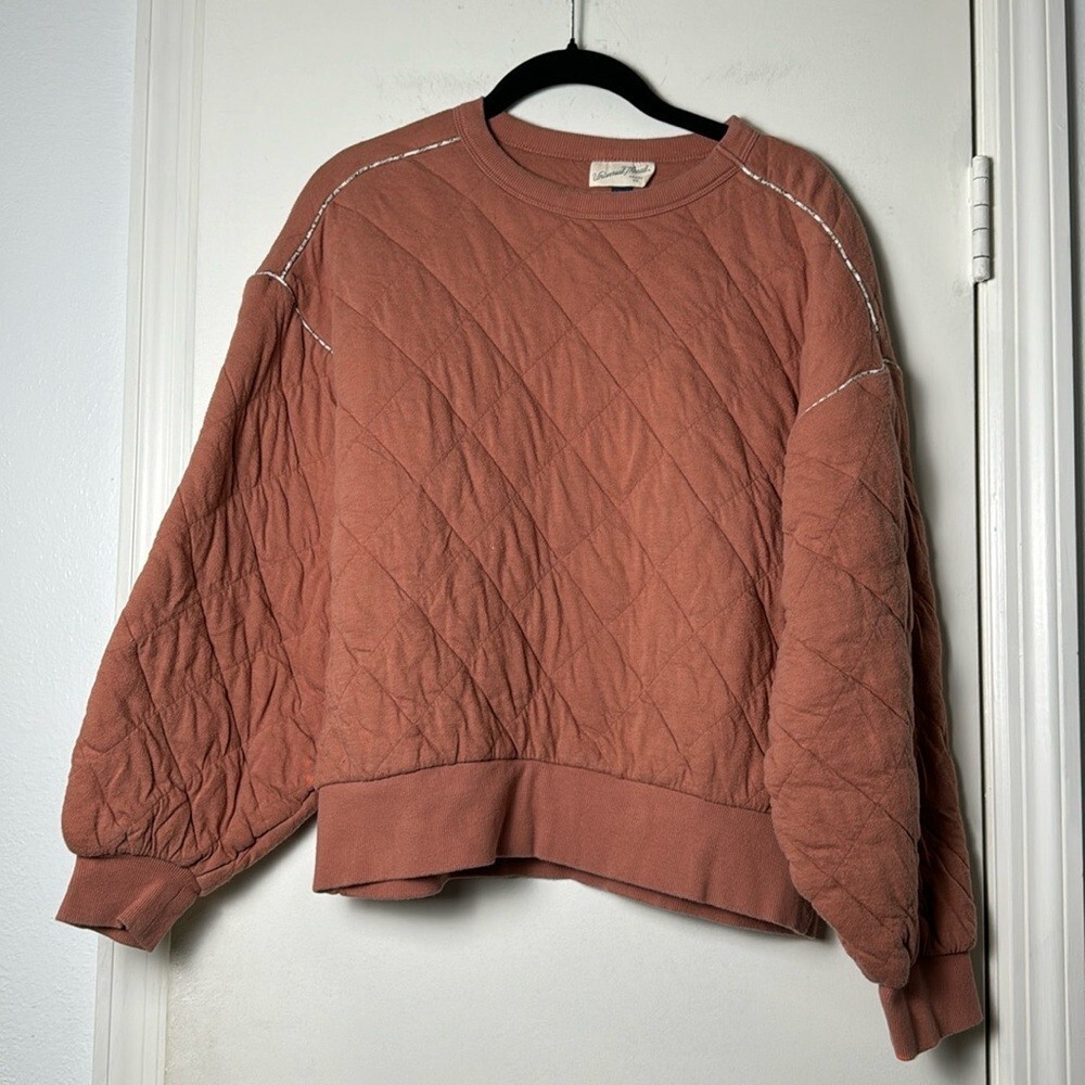 Orange Universal Thread Quilted Oversized Sweatsh… - image 2