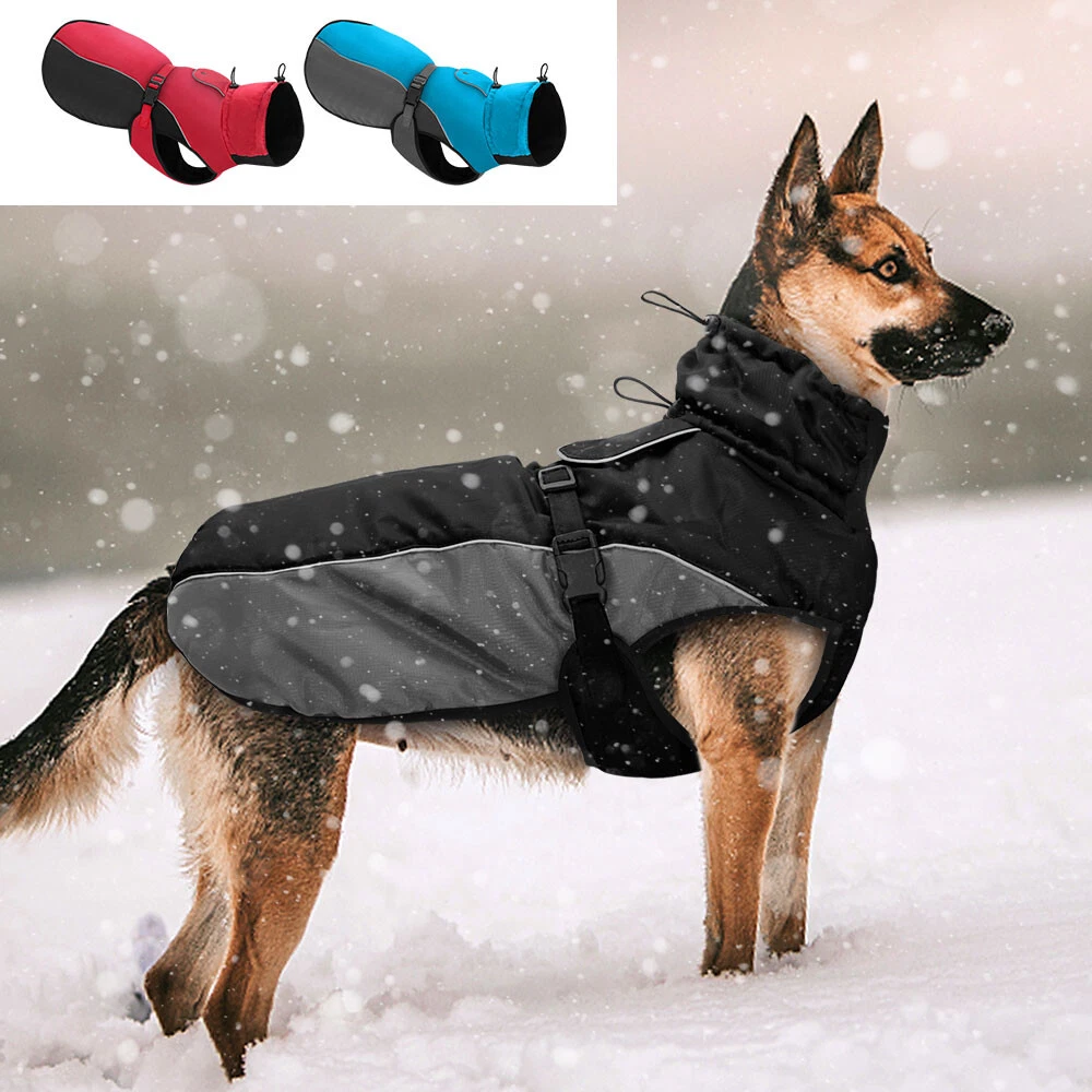 Waterproof Large Dog Coat Winter Pet Clothes Jacket Vest Reflective Windproof XL