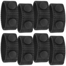 8 Pcs Belt Keepers for Duty Belt 2  Wide with Double Snaps, Black
