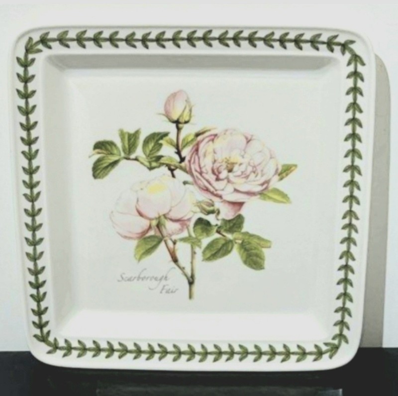 PORTMEIRION 10.5" Square Platter Microwave Oven Dishwasher Safe