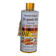 Secret Glow Organic Carrot Tonic Brightening Body Repair Oil 300ml