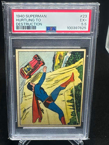 1940 Gum Inc Superman #23 Hurtling To Destruction — PSA 5.5