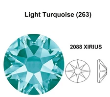 288 Swarovski 2088 XIRIUS Flatback Rhinestones 6mm ss30 Light Turqoise 288pcs