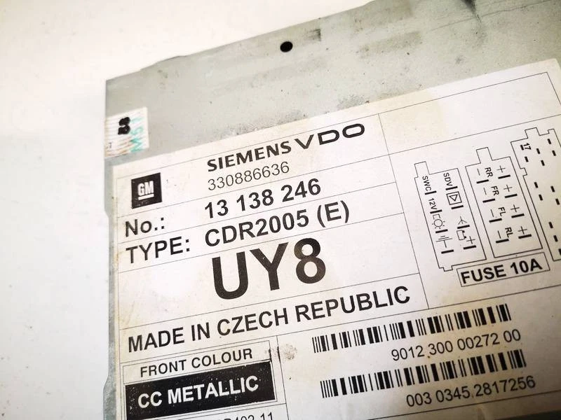 Opel Vectra 2004 Autoradio 13138246, Genuine #2478959-16 - Bild 2 von 4