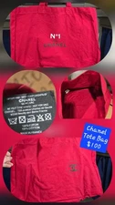 Chanel Beaute RED No.1 De Chanel Camellia Tote Shopping Bag Canvas GWP Novelty