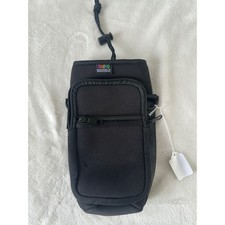 Nuovoware Neoprene Water Bottle Carrier Bag with Zipper Pocket Black