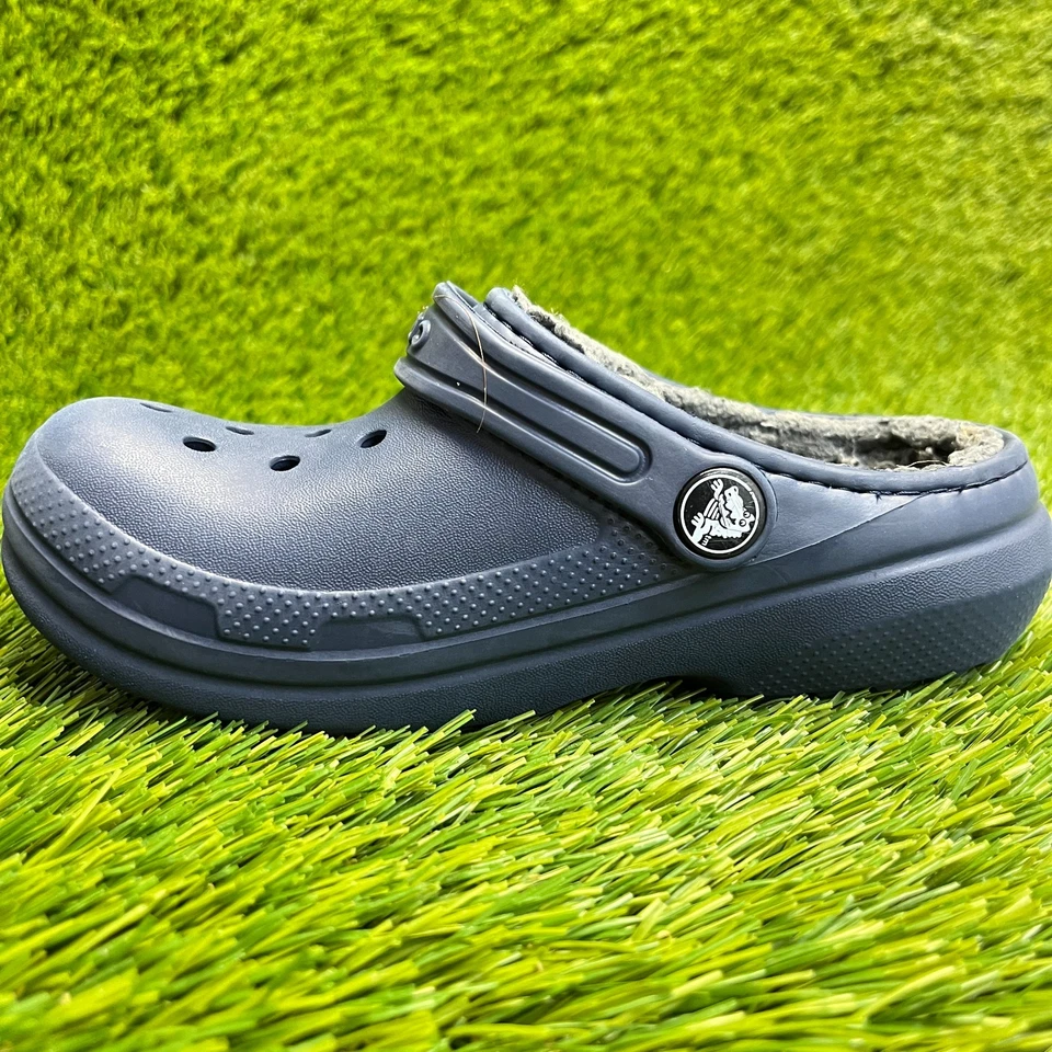 Сандалии-сабо Crocs классические с подкладкой для мальчиков размер 12C темно-синие для прогулок на открытом воздухе без шнуровки - Изображение 2 из 4