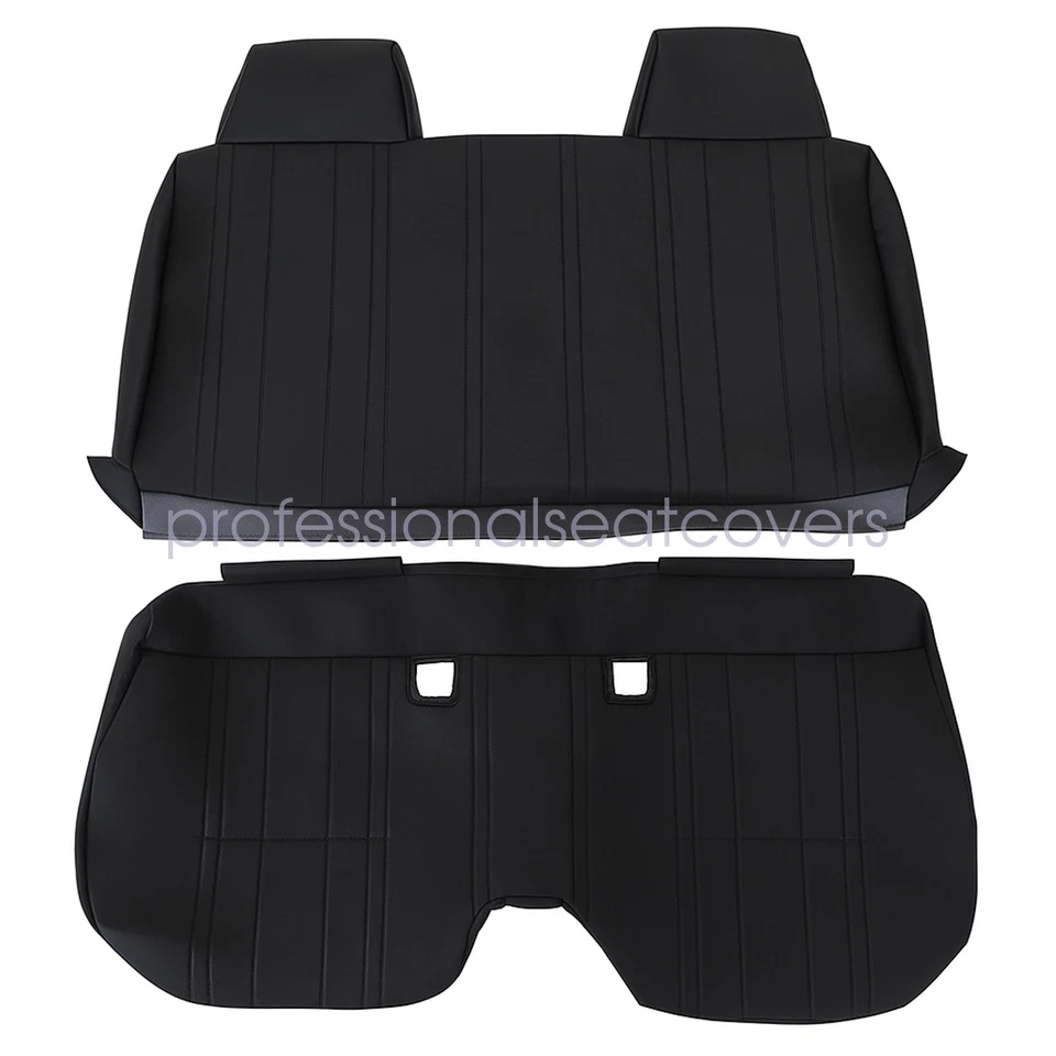 Cubiertas de asiento de banco de repuesto delanteras negras para camioneta TOYOTA 1987-1994 Foto 4 de 4