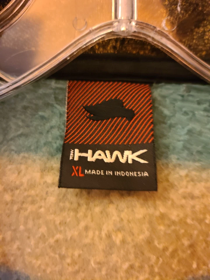 Sudadera con Capucha a Rayas Y2K Tony Hawk Cremallera Niños XL Verde Gris De Colección Foto 3 de 4