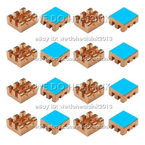 5/10pcs DIY Useful 100% Pure Copper Heatsink Without or With Thermal Tape - Afbeelding 18 van 180