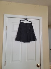 Limited Too Vintage Girls Skirt Sz 7 Black Sequin Lines
