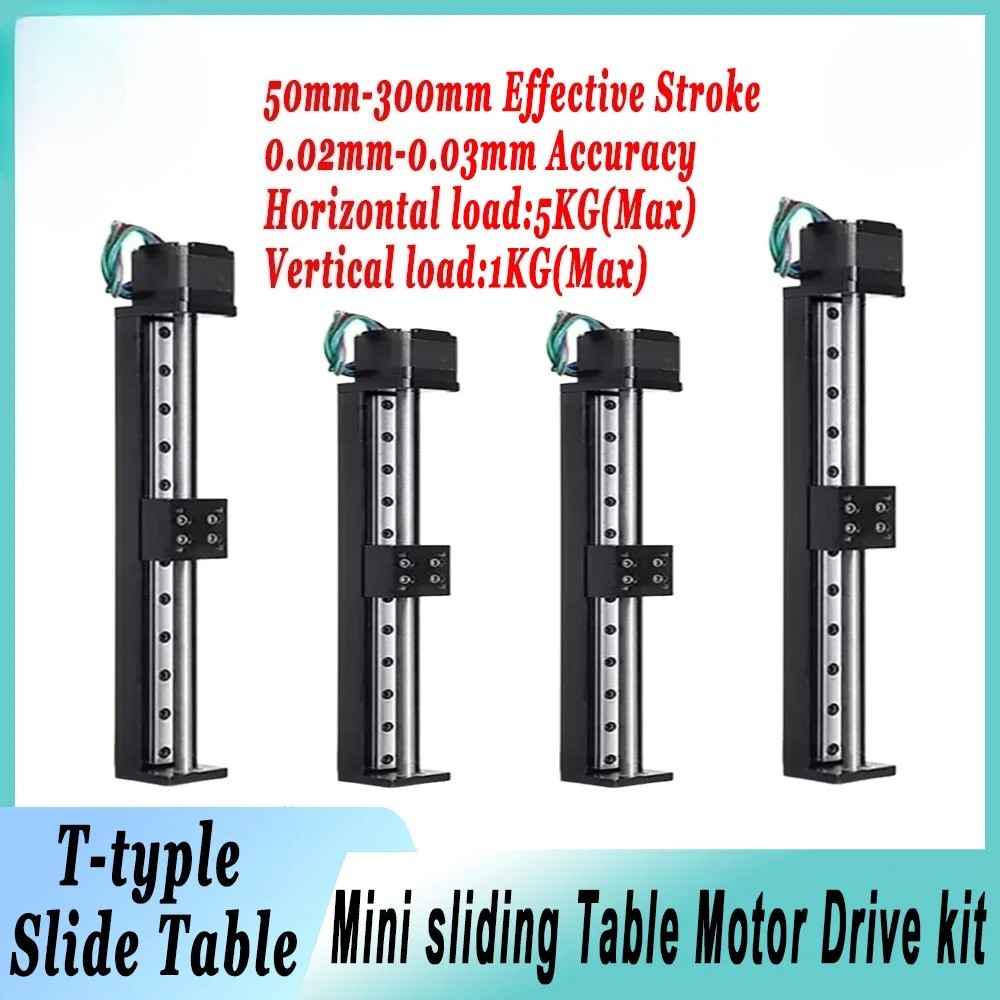 T-Slot Linear Guide Rail XYZ Axis Motorized Stage, Sliding Table