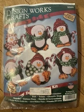 Design Works Penguins Christmas Ornaments Felt Ornaments 3x4” Kit 5308