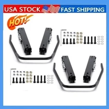 Universal Dual Lock Design Car Racing Seat Base Slider Rail Bracket Bucket Black