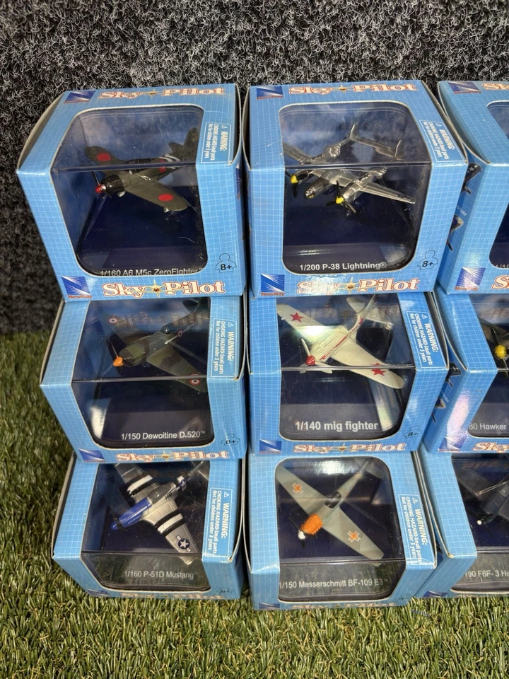 Лот из 12 Sky Pilot литой NewRay дисплей истребителей самолетов запечатанный совершенно новый - Изображение 4 из 4