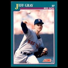 Jeff Gray Rookie #586.0 1991 Score Boston Red Sox Baseball Card MLB. rookie card picture